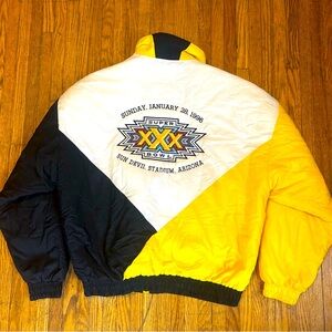 Vintage 1996 Super Bowl XXX Pittsburgh Steelers Jacket Coat Swingster L